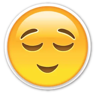 😌 Emoji, Smiley, Faccia, Calmo, Zen, Meditazione telegram sticker