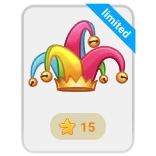 🎁 limited czapka błazna, błazen, kolorowy, dzwonki, korona, edycja limitowana, gwiazda whatsapp sticker