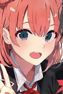 ❤️ anime, girl, cartoon, character, pink hair telegram sticker