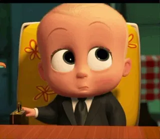 😳 Boss Baby The Boss Baby em bé, áo vest, phim hoạt hình, phim, nhân vật whatsapp sticker