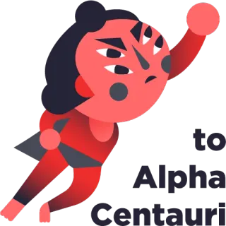 🚀 to Alpha Centauri Alpha Centauri, Étoiles, Voyage, Planète, Espace, Galaxie, Science-fiction telegram sticker
