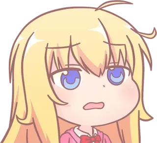 😕 Anime, Chibi, Fofo, Expressão, Confuso, Personagem telegram sticker
