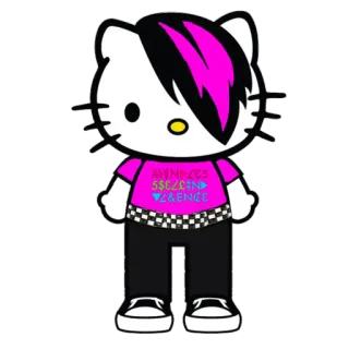 👩‍🎤 Hello Kitty Minnie's Seein' & Ence hello kitty, emo, scene, cartoon, kawaii telegram sticker