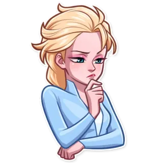 🤔 Elsa Frozen Elsa, Frozen, Disney, Dibujos animados, Personaje whatsapp sticker