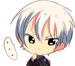 🤔 anime, chibi, cute, manga, character, illustration whatsapp sticker