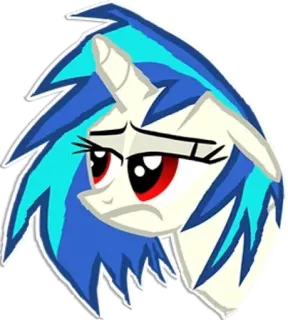 🙁 Pony, Einhorn, Cartoon, Traurig, My Little Pony, Sticker telegram sticker