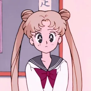 😞 Usagi Tsukino Sailor Moon anime, cartoon, manga, sailor moon, usagi tsukino, girl telegram sticker