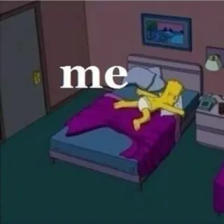 🌚 Bart Simpson The Simpsons me Bart Simpson, Die Simpsons, Meme, Faul, Bett, Schlaf, Cartoon, Relatable whatsapp sticker