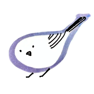 😐 птица, животное, милый, мультфильм, рисунок, стикер telegram sticker