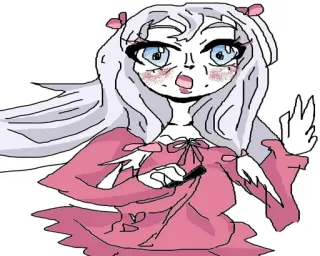 😺 ragazza anime, cartone animato, character design, personaggio femminile, arte digitale telegram sticker