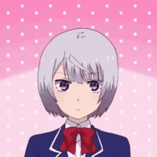 🧍‍♀️ anime, girl, cartoon, school uniform telegram sticker