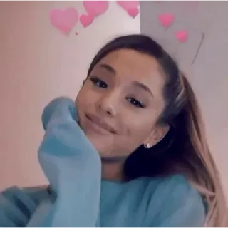💕 Ariana Grande Pop star, Chanteuse, Musique, Célébrité, Femme, Coeurs telegram sticker