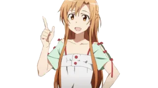 ✋ Asuna Sword Art Online Anime, Chica, Asuna, Sword Art Online, Personaje, Fantasía telegram sticker