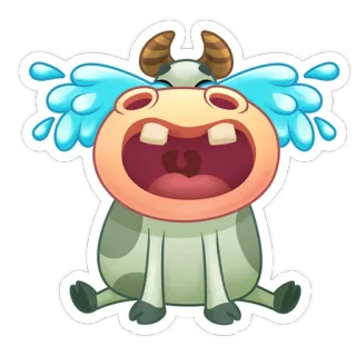 😭 naklejka, kreskówka, płacz, emotikon, zwierzę, smutny telegram sticker