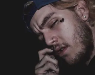 🙎 Lil Peep lil peep, музыка, эмо, грустный, рэпер, артист, портрет telegram sticker