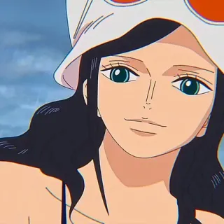 📚 Nico Robin One Piece Nico Robin, One Piece, anime, cartoon, character, woman whatsapp sticker