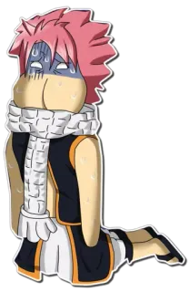 😰 Natsu Dragneel Fairy Tail anime, manga, Natsu, Fairy Tail, cute, sticker telegram sticker