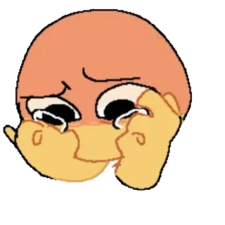 😔 emoji, triste, pleurer, visage, contrarié telegram sticker