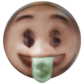 🤑 деньги, знак доллара, эмодзи, богатый, финансы, богатство telegram sticker
