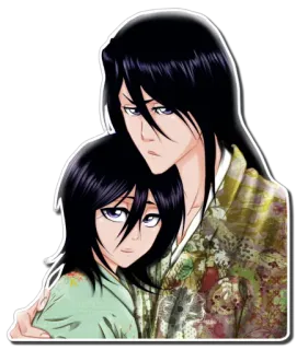 💑 Anime, Mangá, Irmãos, Byakuya Kuchiki, Rukia Kuchiki, Bleach whatsapp sticker
