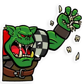 💰 Ork, Grünhaut, Warhammer 40k, Fantasy, Monster, Krieg telegram sticker