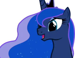 😀 Princess Luna My Little Pony cartoon, pony, princess, luna, night, stars telegram sticker