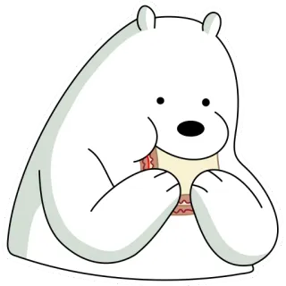 🥪 Ice Bear We Bare Bears Escandaloso, We Bare Bears, dibujos animados, oso polar, sándwich telegram sticker