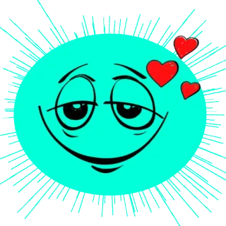😍 sol, desenho animado, fofo, corações, feliz, rosto whatsapp sticker