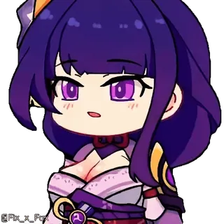 😍 Raiden Shogun Genshin Impact Anime, Jeu, Personnage, Waifu, Kawaii, Genshin Impact, Raiden Shogun whatsapp sticker