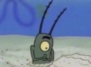 😳 Plankton SpongeBob SquarePants Мультфильм, Спанч Боб, Планктон, Злой, Планирование telegram sticker