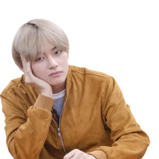 🙁 V kpop, cantante, idol, bts, v, taehyung, coreano telegram sticker