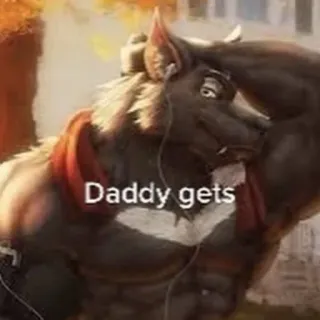 😌 Daddy gets Furry, Cartoon, Loup, Anthropomorphe, Animal, Papa telegram sticker