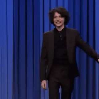 🕳 Finn Wolfhard Finn Wolfhard, actor, celebrity, suit, portrait telegram sticker
