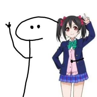 😍 Anime, Hoạt hình, Nhân vật, Hình dán, Dễ thương telegram sticker