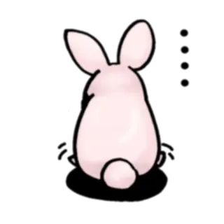 💬 заяц, кролик, животное, милый, питомец, пушистый, хвост telegram sticker