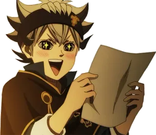 ✨ Asta Black Clover 애니메이션, 블랙 클로버, 아스타, 만화, 소년 telegram sticker