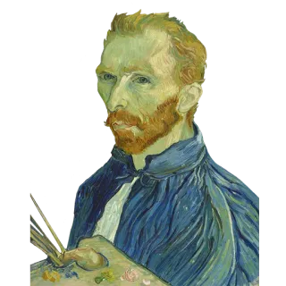 👩‍🎨 Vincent van Gogh 빈센트 반 고흐, 화가, 예술가, 초상화, 미술 작품 telegram sticker
