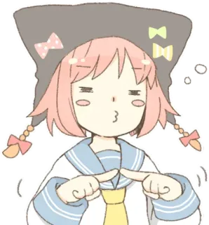 😙 anime, cute, kawaii, cartoon, girl, manga telegram sticker