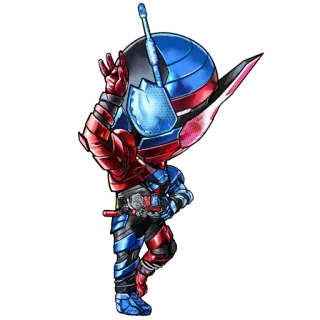 ⚙ Kamen Rider Build Kamen Rider, anime, chibi, character, tokusatsu telegram sticker