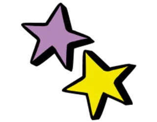 ✨ star, stars, purple, yellow, shapes, clipart telegram sticker