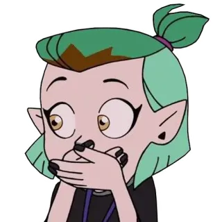 😳 Amity Blight The Owl House cartoon, witch, Amity Blight, surprised, cute, The Owl House telegram sticker