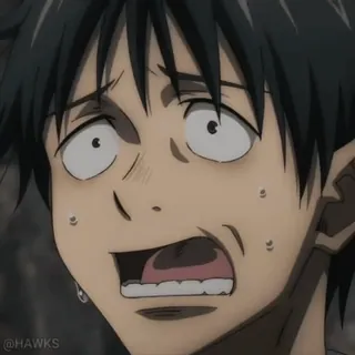 😨 @HAWKS anime, face, expression, shocked telegram sticker