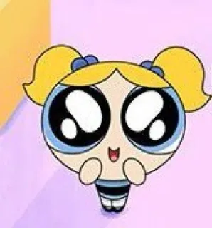 🤩 Bubbles The Powerpuff Girls desenho animado, Docinho, As Meninas Superpoderosas, fofo, doce telegram sticker