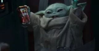 🦎 Baby Yoda The Mandalorian Baby Yoda, The Mandalorian, Star Wars, mono, Grogu telegram sticker