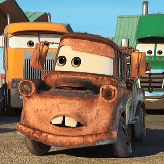 😧 Mater Cars dessin animé, dépanneuse, Cars film, Disney, Pixar, animé telegram sticker