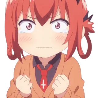 😢 Satania Gabriel Dropout anime, manga, satania, gabriel dropout, demon, angry, cute telegram sticker