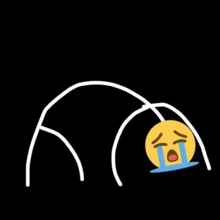 😭 грусть, плач, эмодзи, человечек, чувство, расстроен telegram sticker