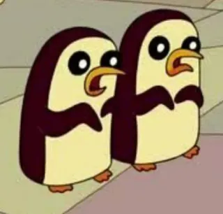 😧 Gunther Adventure Time penguin, adventure time, gunther, cartoon, cute, animated, tv show telegram sticker