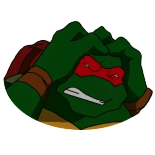 😱 Raphael Teenage Mutant Ninja Turtles tmnt, 忍者, カメ, アニメ, ストレス, イライラ telegram sticker
