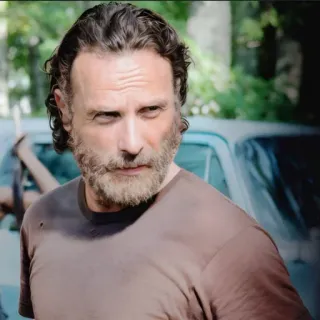 🤎 Rick Grimes The Walking Dead Рик Граймс, Ходячие мертвецы, Зомби, Постапокалипсис, Выживание whatsapp sticker